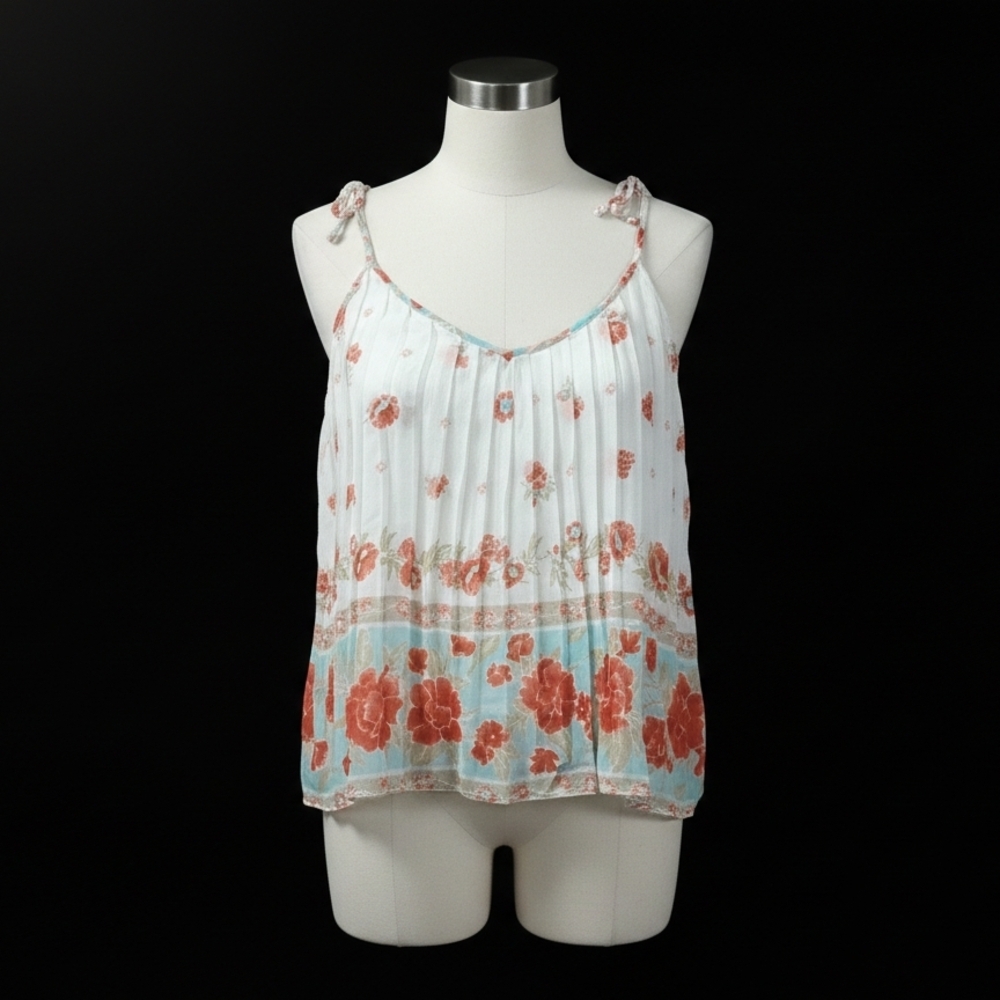 Billabong White and Orange Floral Camisole